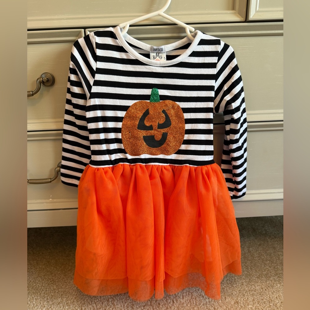 Mia Belle Girls Sparkle Pumpkin Chic Tutu dress - NWT - 3T